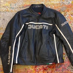 Ducati leather riding jacket.